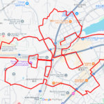 鹽竈神社のさくら（宮城県塩竈市）のGPSアート