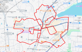 鹽竈神社のさくら（宮城県塩竈市）のGPSアート