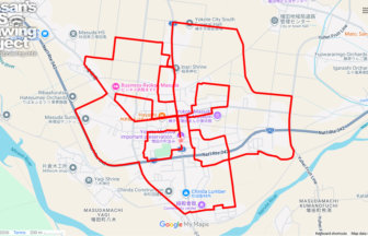 増田町のさくら（秋田県横手市）のGPSアート