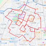 最上公園のさくら（山形県新庄市）のGPSアート