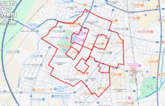 最上公園のさくら（山形県新庄市）のGPSアート