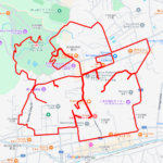 霞ヶ城公園のさくら（福島県二本松市）のGPSアート