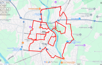 東雲公園のさくら（栃木県壬生町）のGPSアート