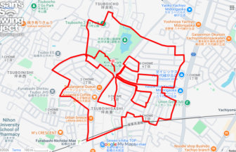 坪井近隣公園のさくら（千葉県船橋市）のGPSアート