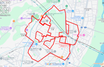 民俗民芸村のさくら（富山県富山市）のGPSアート