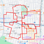 芦城公園のさくら（石川県小松市）のGPSアート