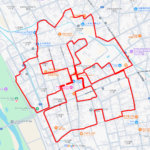 勝山弁天桜のさくら（福井県勝山市）のGPSアート