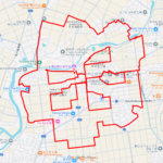 平田公園のさくら（岐阜県海津市）のGPSアート