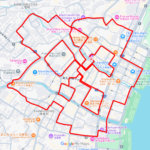 糸川遊歩道のさくら（静岡県熱海市）のGPSアート