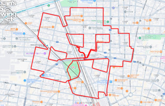 稲荷公園のさくら（愛知県一宮市）のGPSアート