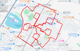 桜島町のさくら（三重県鈴鹿市）のGPSアート