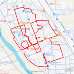 鹿島御子神社のさくら（福島県南相馬市）のGPSアート