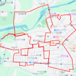 さらんべ公園のさくら（北海道八雲町）のGPSアート