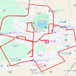 猿賀公園のさくら（青森県平川市）のGPSアート