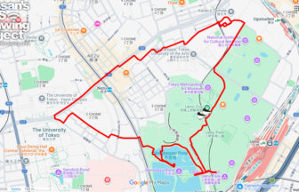 上野動物園のライチョウ（東京都台東区）のGPSアート